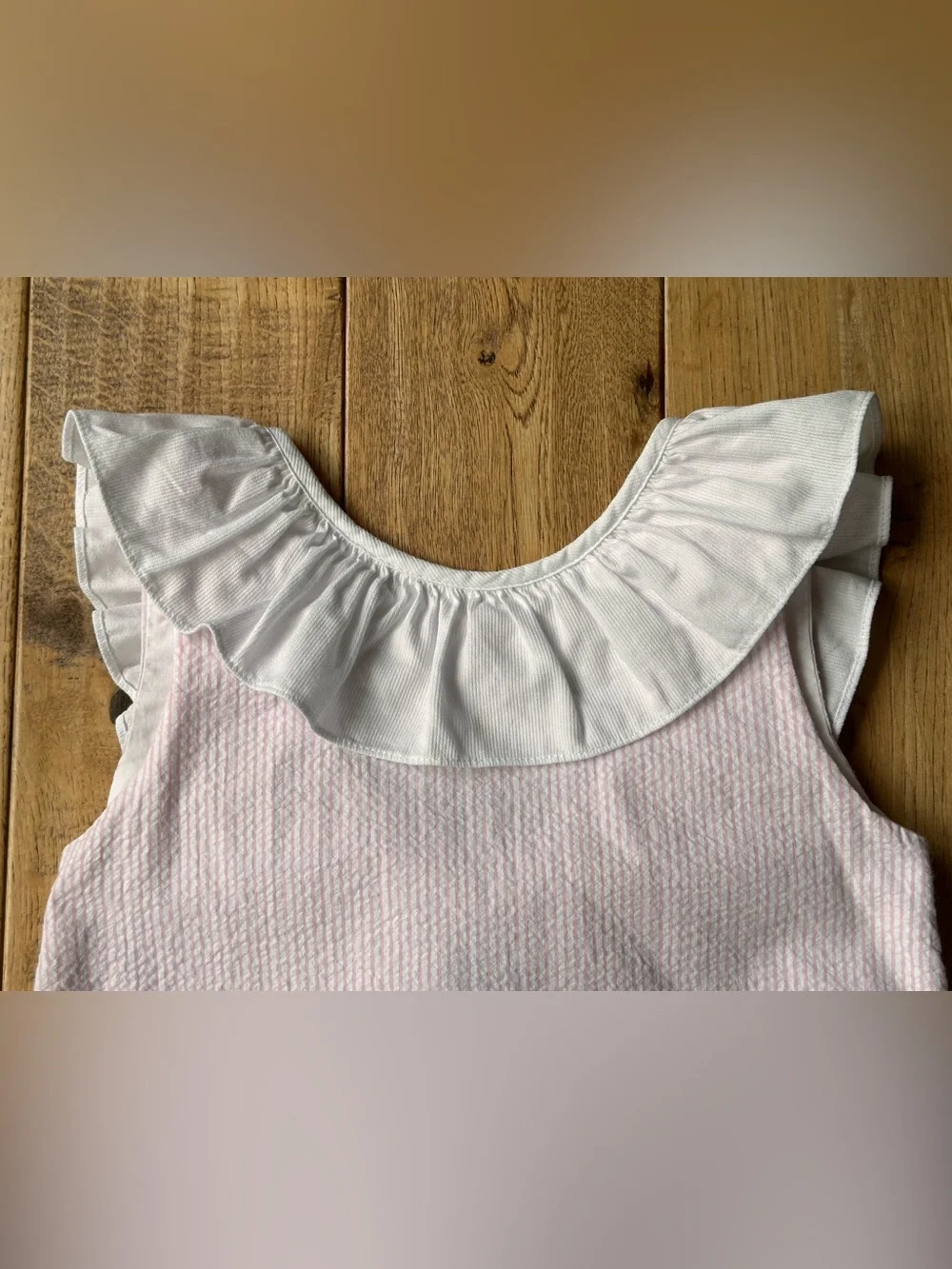 The Oaks Apparel Co. seersucker ruffle